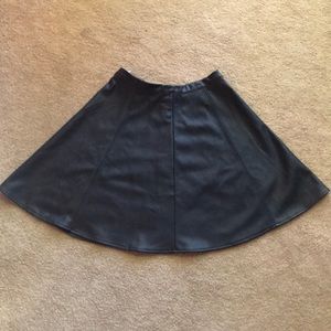 Lauren Conrad faux leather A-line skirt SzS